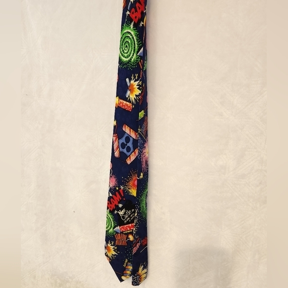 Vintage 1992 Nicole Miller Comic 100% Silk Necktie Collectible 90s‎ - Picture 3 of 5